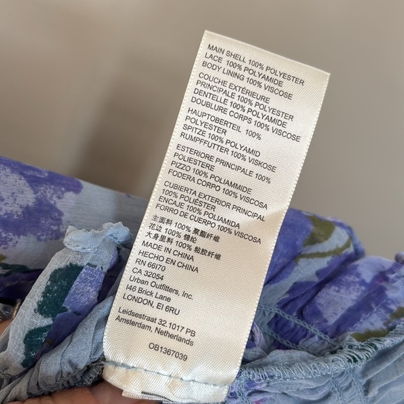 Free People Blue Floral Lace Blouse - Picture 13 of 14